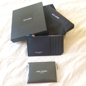 YSL Saint Laurent fragments zipped card case